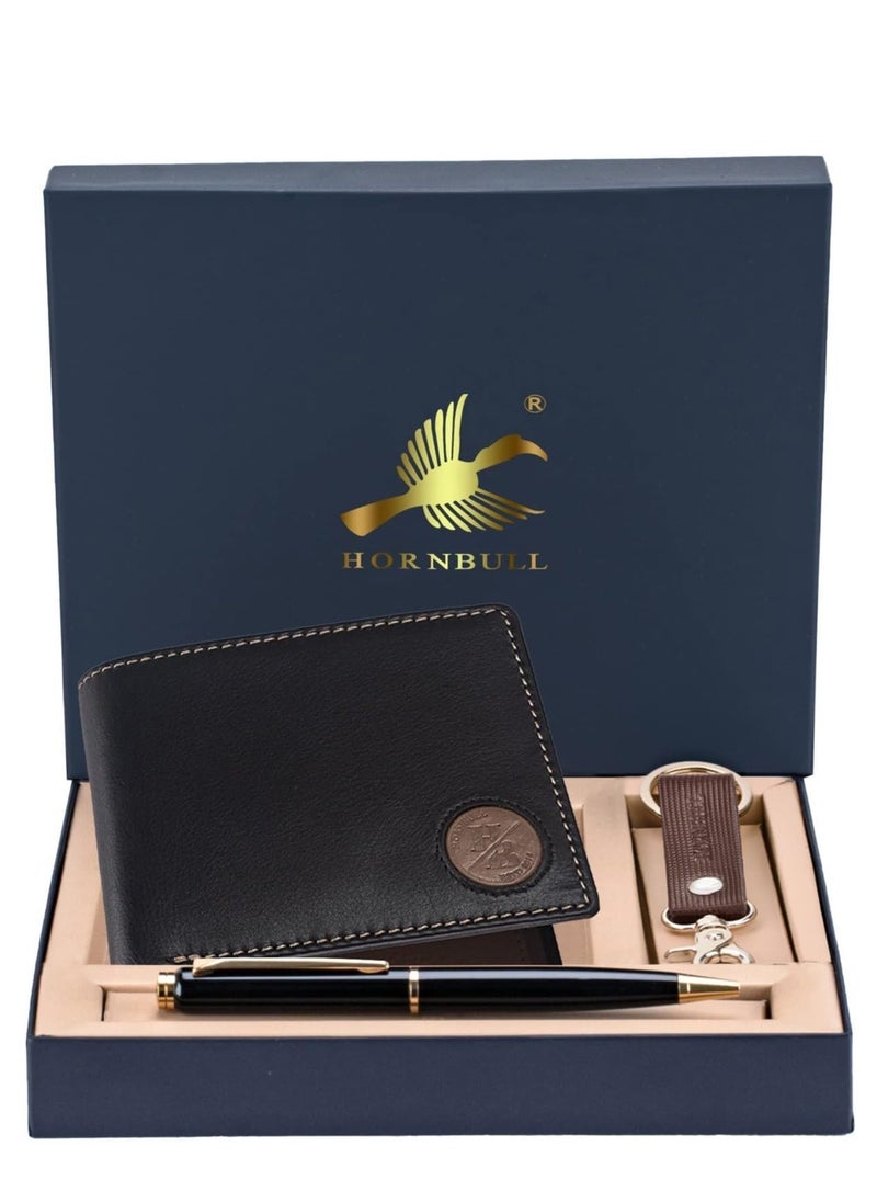 HORNBULL - Mens Leather Wallet | Black - Image 1