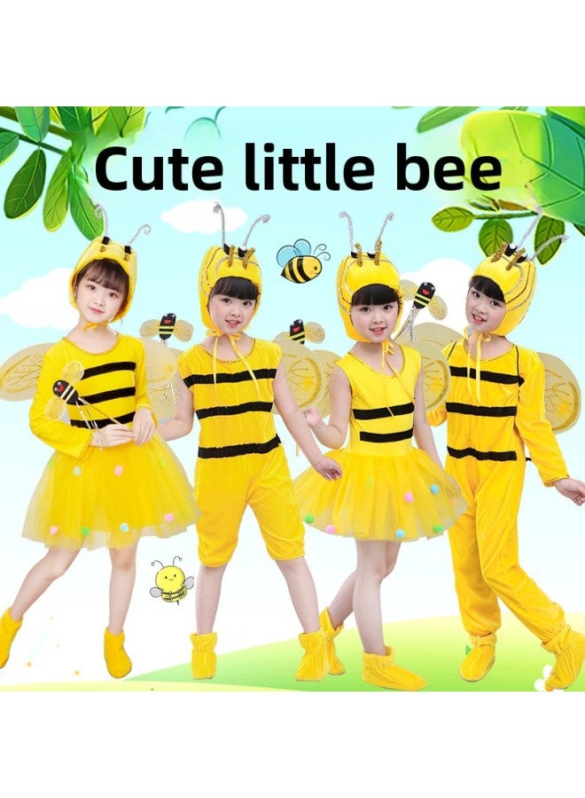 Halloween Costume - Kids Animal Costume Dress Up - Yellow bee skirt long sleeve hat, 170cm - Cute Animal Dress, Chicken Bee Rooster Rabbit Costume, Children Performance Wear, Party Fancy Dress, Carnival Outfit - Image 2
