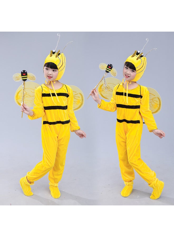 Halloween Costume - Kids Animal Costume Dress Up - Yellow bee skirt long sleeve hat, 170cm - Cute Animal Dress, Chicken Bee Rooster Rabbit Costume, Children Performance Wear, Party Fancy Dress, Carnival Outfit - Image 4