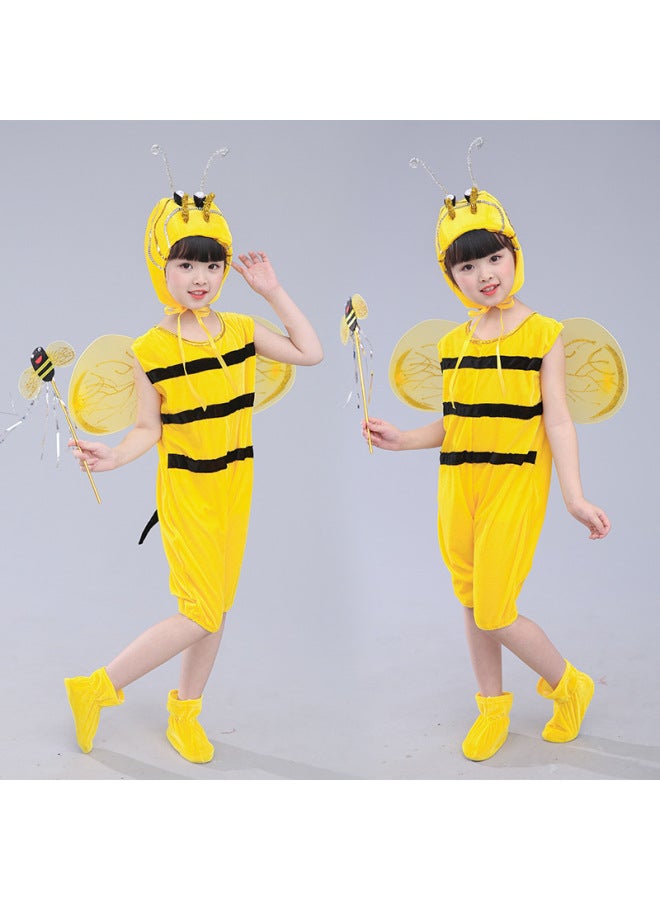 Halloween Costume - Kids Animal Costume Dress Up - Yellow bee skirt long sleeve hat, 170cm - Cute Animal Dress, Chicken Bee Rooster Rabbit Costume, Children Performance Wear, Party Fancy Dress, Carnival Outfit - Image 3