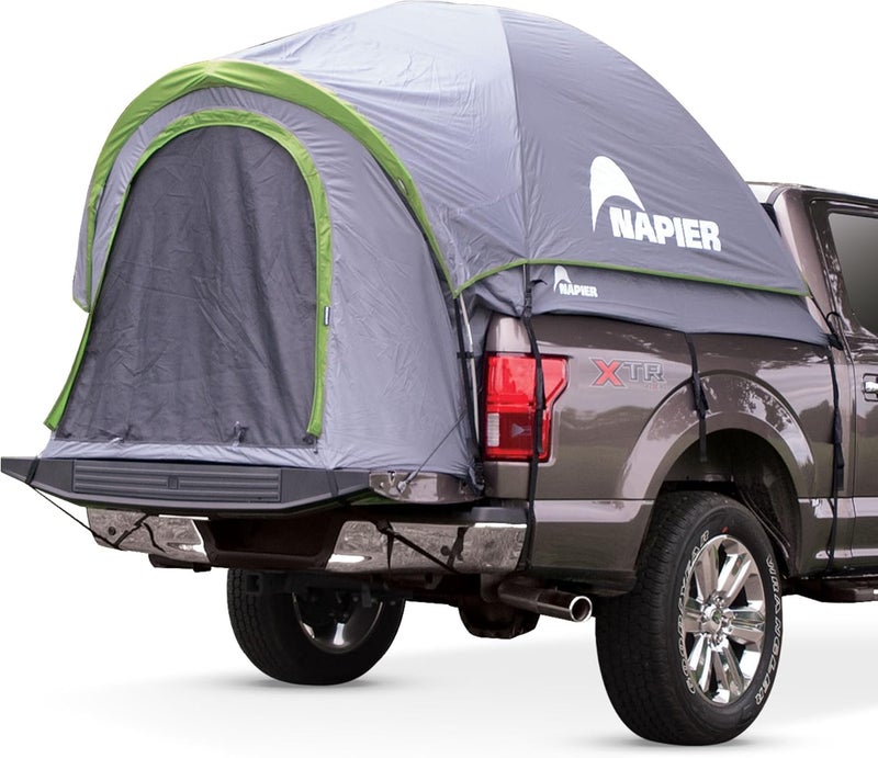 Napier Backroadz Truck Tent | Pickup Truck Bed Camping Tent | Rainfly for Water Protection | Sturdy and Spacious 2-Person Truck Tent | Easy 10-Minute Setup | Gray/Green - Image 1