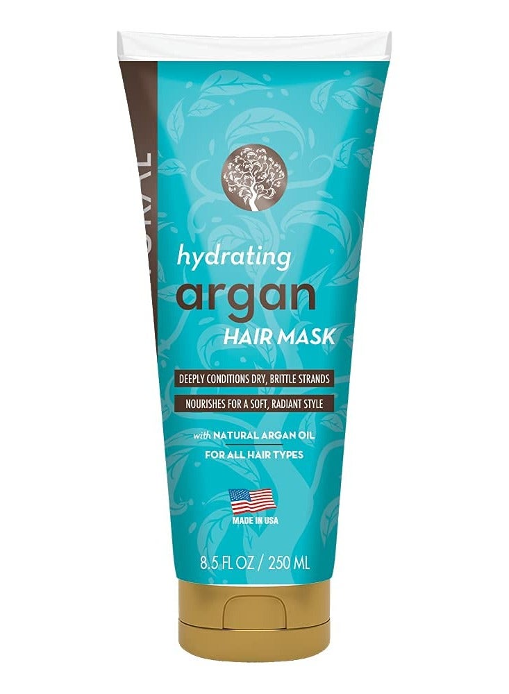 Arganatural Arganatural Hair Mask with Argan Oil, 8.5 FL OZ, Bamboo Extract and Coconut Oil, Paraben Free, Intense Hydration for Damaged Hair  - Image 1