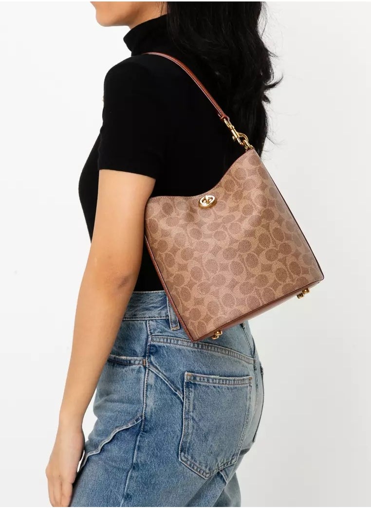 coachoutlet - Coach Willow Soft Bucket Bag In Signature Canvas - Image 1