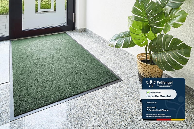 ANDIAMO Verdi Doormat - Non-Slip Dirt Trapper Mat Indoor for Entrance Area - Ideal as a Door Mat or Doormat for the Front Door 80 x 120 cm in Dark Green - Image 2