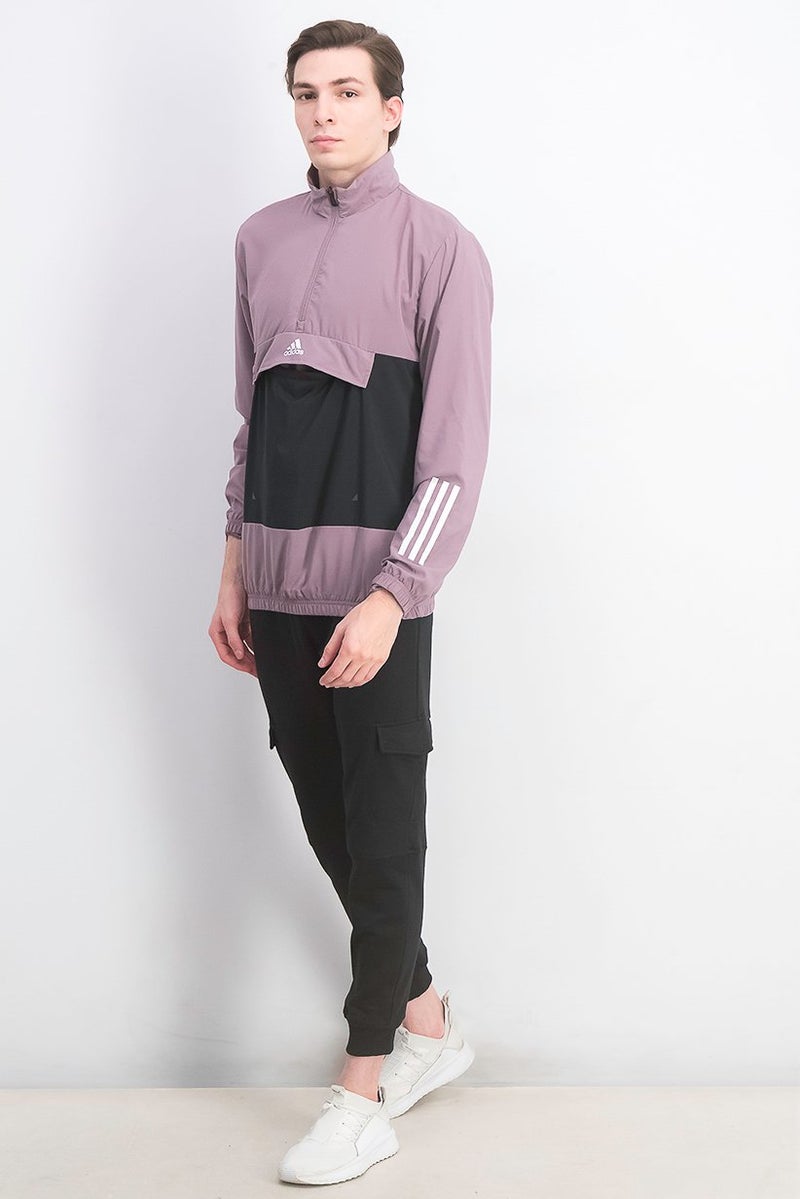 Adidas Men Regular Fit Long Sleeves Training Jacket, Purple and Black  - Image 4