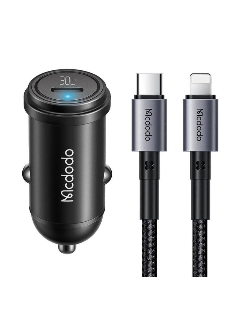 مكدودو Mcdodo CC-7492 منفذ واحد 30 واط PD شاحن سيارة سريع 36 واط نوع C إلى كابل Lightning 1.2 متر - Image 1