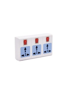 NEWSTAR 3 Plug Extension Socket Adapter White  - Image 1