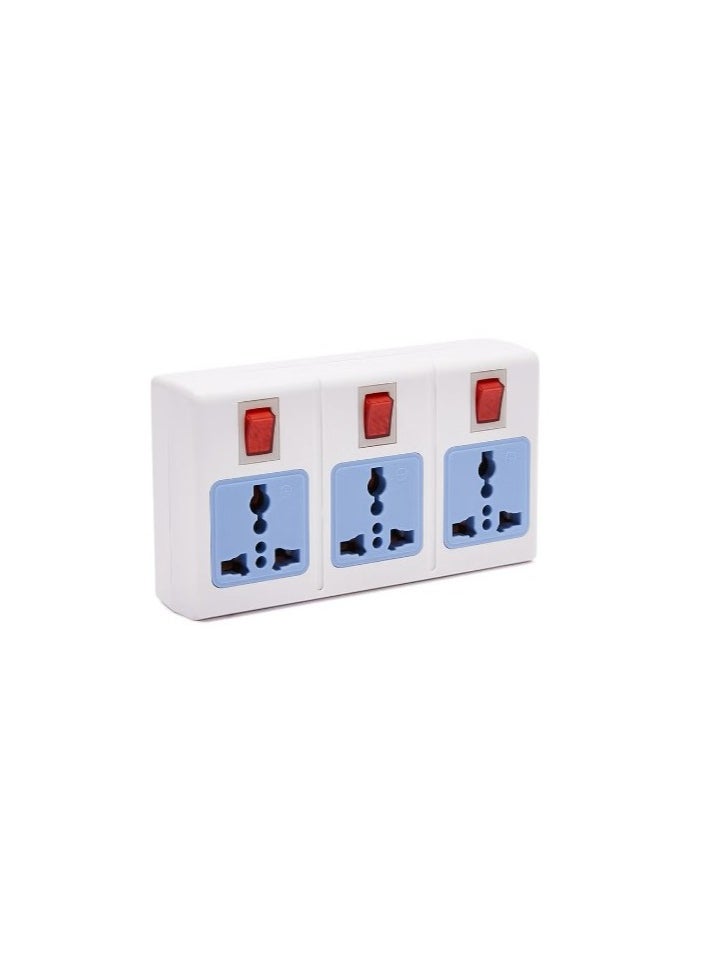 NEWSTAR - 3 Plug Extension Socket Adapter White - Image 1