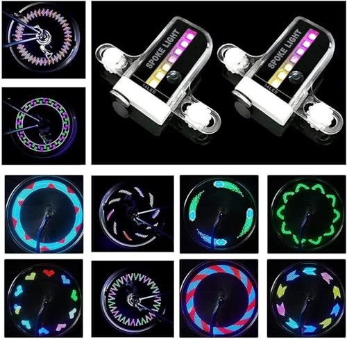Dorras Bike Wheel Lights (2 Pack) - Waterproof LED Bicycle Spoke Lights - Bike Accessories - 30 Different Patterns Change - Great Gift for Adults Kids - Image 2