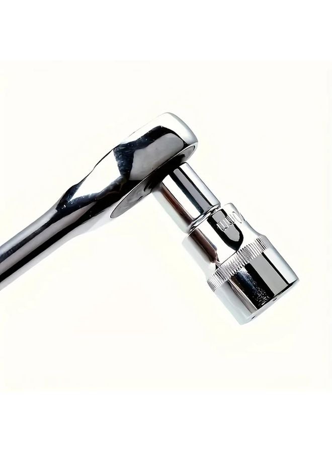 6pcs 1 4 3 8 1 2 Chrome Vanadium Steel Ratchet Wrench Socket Extension Bar Conversion Tool Kit - Image 5