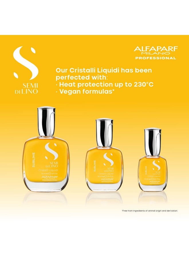 ALFAPARF MILANO Alfaparf Milano Semi di Lino Sublime Cristalli Liquidi Hair Oil Serum with Thermal Protection - Anti Frizz Hair Serum & Smoothing Heat Protectant Spray with Vitamin E for Frizzy Hair (1.69 oz / 50 ml)  - Image 5