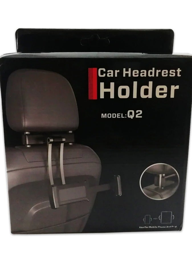 WESFLY 2 in 1 Car Headrest Hidden Hook, 2 Pack Car Seat Hooks with Phone Holder, Universal Car Headrest Hooks, Car Hidden Hook for Bag/Wallet/Toys/Grocery Hook, Silicone - Image 1