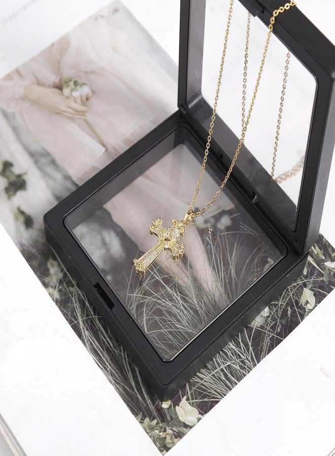 LLIYSOUN Cross Pendant Necklace for Women Jewelry Gold Cross Necklaces for Women Cross Necklace Minimalist Trendy Jewelry Valentines Day, Cubic Zirconia, Cubic Zirconia - Image 5