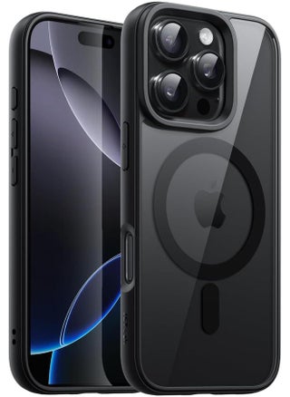 Magnetic Case For Iphone 16 Pro 6.3 Inch Compatible With Magsafe Shockproof Phone Bumper Cover Solid Color Matte Tpu Frame Anti Scratch Clear Back Black - pzsku/ZA39AC0E73F4C59324D5EZ/45/_/1731420097/40ff4293-f7b1-4209-b841-d86ac702bb6d