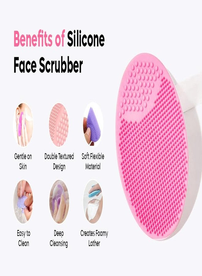 ESZAZX Silicone Face Scrubber Exfoliator, Soft Face Brush, Facial Cleansing Brush, Acne Blackheads Removing (2 pc) - Image 2