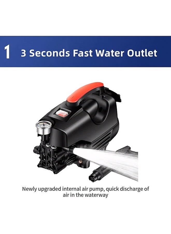 RUIYADA Electric Pressure Washer 3500 Psi Pressure Washers, Car Washer Pressure Pump,Detachable Water Gun, Electric Pressure Washers for Cleaning Cars, Fences, Pool - Image 5