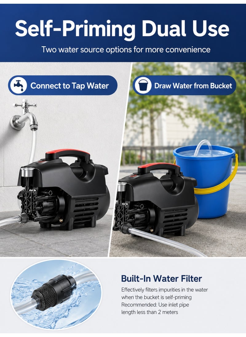 RUIYADA Electric Pressure Washer 3500 Psi Pressure Washers, Car Washer Pressure Pump,Detachable Water Gun, Electric Pressure Washers for Cleaning Cars, Fences, Pool - Image 5