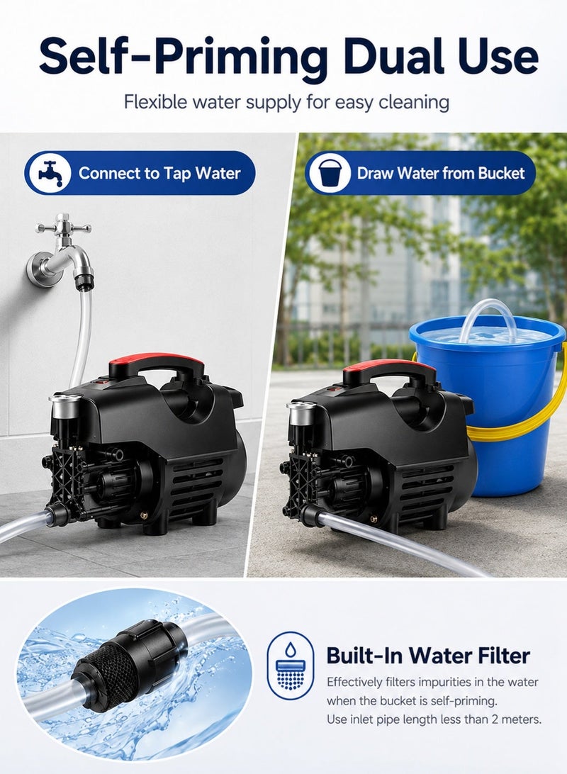 RUIYADA Electric Pressure Washer 3500 Psi Pressure Washers, Car Washer Pressure Pump,Detachable Water Gun, Electric Pressure Washers for Cleaning Cars, Fences, Pool - Image 5