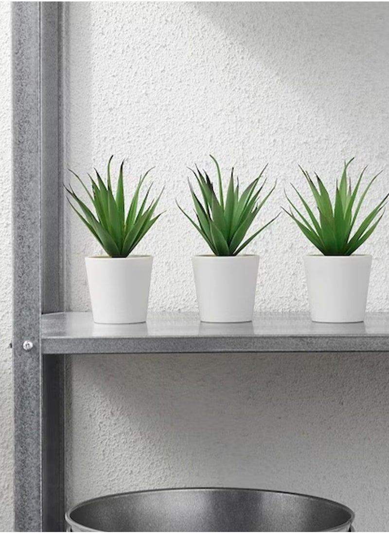FEJKA Artificial potted plant with pots, indoor and outdoor 3 pieces Multicolor 10 cm  - Image 1