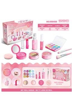 Angmei Kids Makeup Kit for Girls Pink Makeup Set, Real Washable Make up Kit for Little Girl Princess Toddler Makeup for Kid Birthday Gifts Toys for Girls  - Image 1