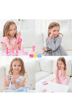 Angmei Kids Makeup Kit for Girls Pink Makeup Set, Real Washable Make up Kit for Little Girl Princess Toddler Makeup for Kid Birthday Gifts Toys for Girls  - Image 2