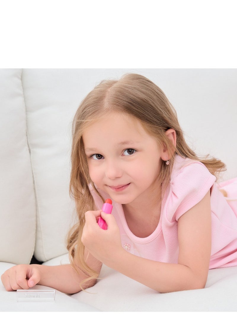 Angmei Kids Makeup Kit for Girls Pink Makeup Set, Real Washable Make up Kit for Little Girl Princess Toddler Makeup for Kid Birthday Gifts Toys for Girls - Image 3