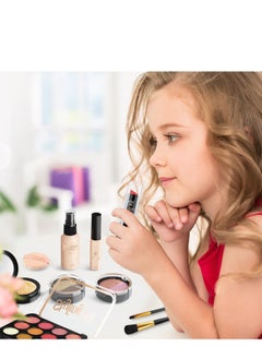 Angmei Kids Makeup Kit for Girls Pink Makeup Set, Real Washable Make up Kit for Little Girl Princess Toddler Makeup for Kid Birthday Gifts Toys for Girls  - Image 4