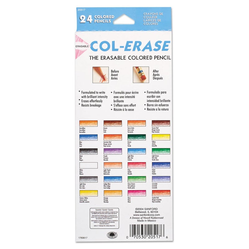 Prismacolor Col-Erase Erasable Colored Pencils, Adult Coloring, 24 Pack - Image 5