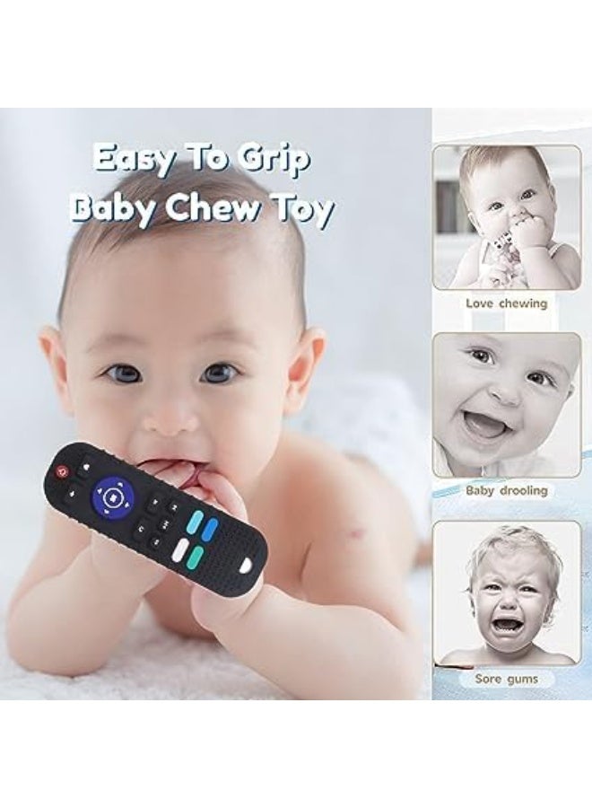 Cazadora Silicone Baby Teething Toys for Infants 6–12 Months, Remote Control Shape Teether for Soothing Teething Pain & Early Learning, BPA-Free Soft Silicone Chew Toy, Safe for Sensitive Gums, Compact & Lightweight Sensory Toy for Babies, Promotes Fine Motor Skills, Gentle Gum Relief, Easy-to-Clean Educational Toy, Non-Toxic Flexible Design for Infants’ Development, Perfect for Grasping & Chewing, Encourages Curiosity and Exploration, Durable Silicone Material, Ideal Baby Shower Gift, Hygienic, Portable, and Safe for Everyday Use, Designed to Calm Teething Discomfort While Enhancing Cognitive Growth - Image 2