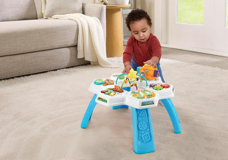 VTech Busy Bee 2-in-1 Activity Table with Music, Shape Sorter & Learning Zones for Babies & Toddlers - Image 4
