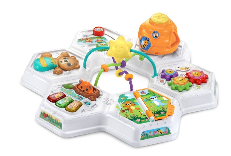 VTech Busy Bee 2-in-1 Activity Table with Music, Shape Sorter & Learning Zones for Babies & Toddlers - Image 2