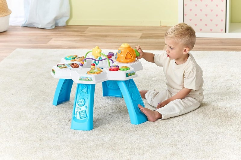 VTech Busy Bee 2-in-1 Activity Table with Music, Shape Sorter & Learning Zones for Babies & Toddlers - Image 5