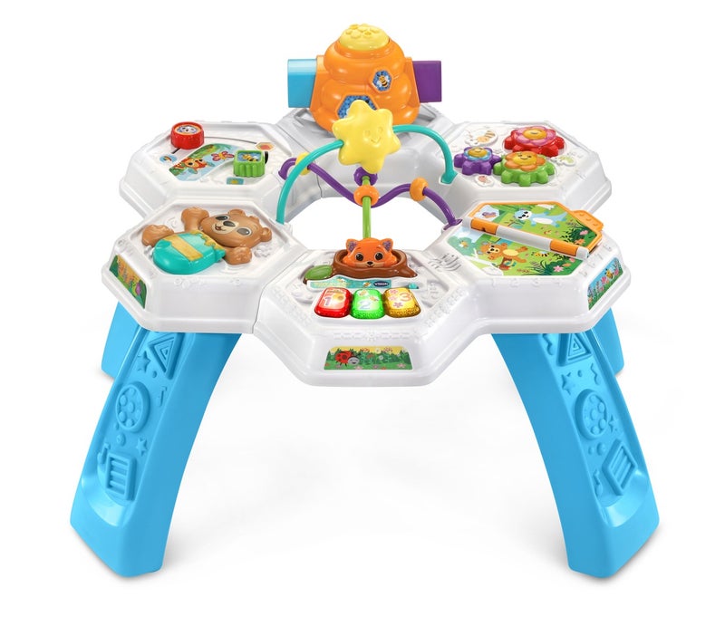 VTech Busy Bee 2-in-1 Activity Table with Music, Shape Sorter & Learning Zones for Babies & Toddlers - Image 1