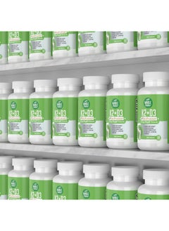 Whole Nature K2 D3 Vitamin Supplement With Bioperine Vegan Calcium Supplements With Vitamins K And D Advanced D3K2 Vit 5000 Iu 60 Vegan D3 Plus K2 Mk7 Complex Nutritional Capsules For Heart & Bone Health (1  - Image 3