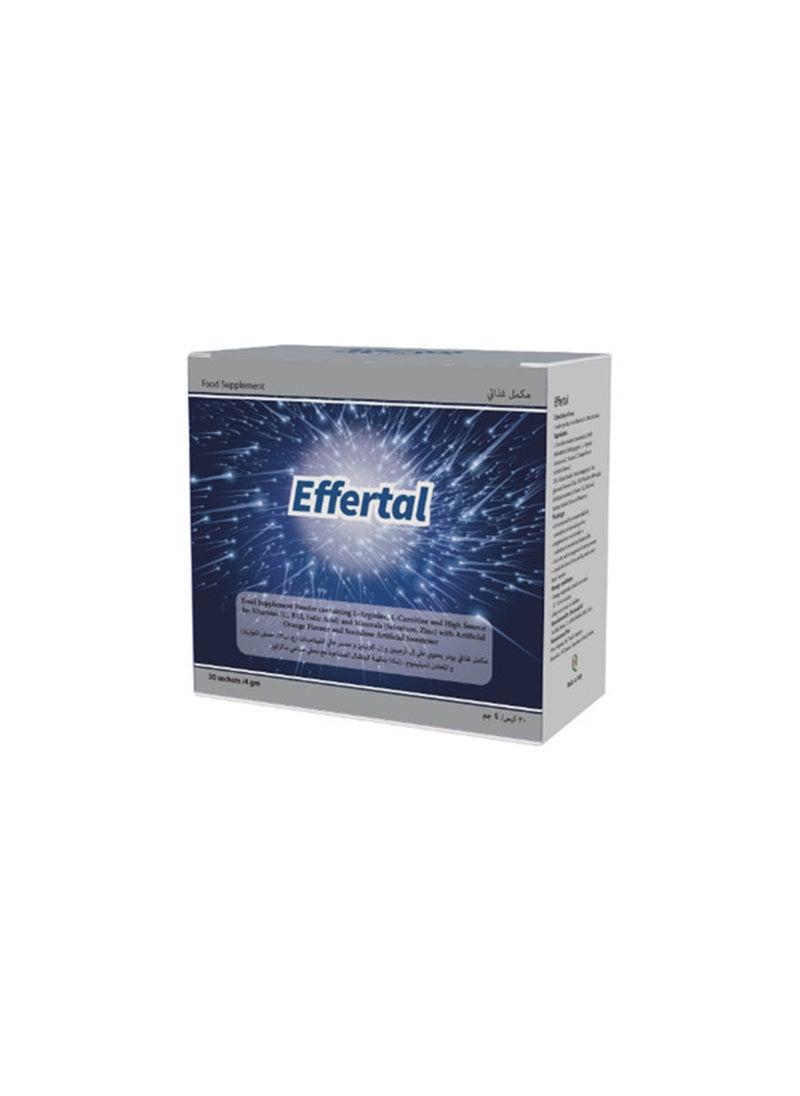 Noor AlQmar Effertal – Fertility Support Supplement Powder with L-Arginine, L-Carnitine, Vitamins C, B12, Folic Acid & Minerals (Zinc, Selenium) – 30 Sachets  - Image 3