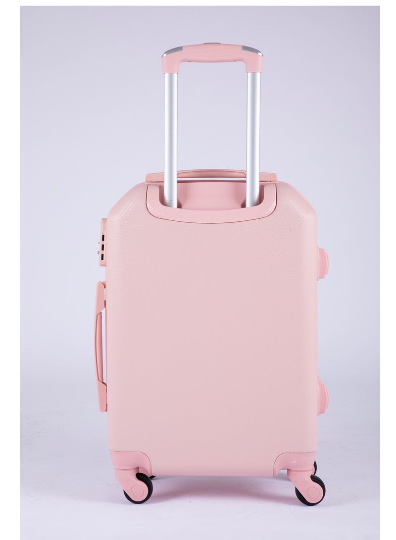 ليمرا طقم شنط سفر مكون من 5 حقائب أمتعة بـ 4 عجلات بتصميم صلب و حديث وردي - Image 3