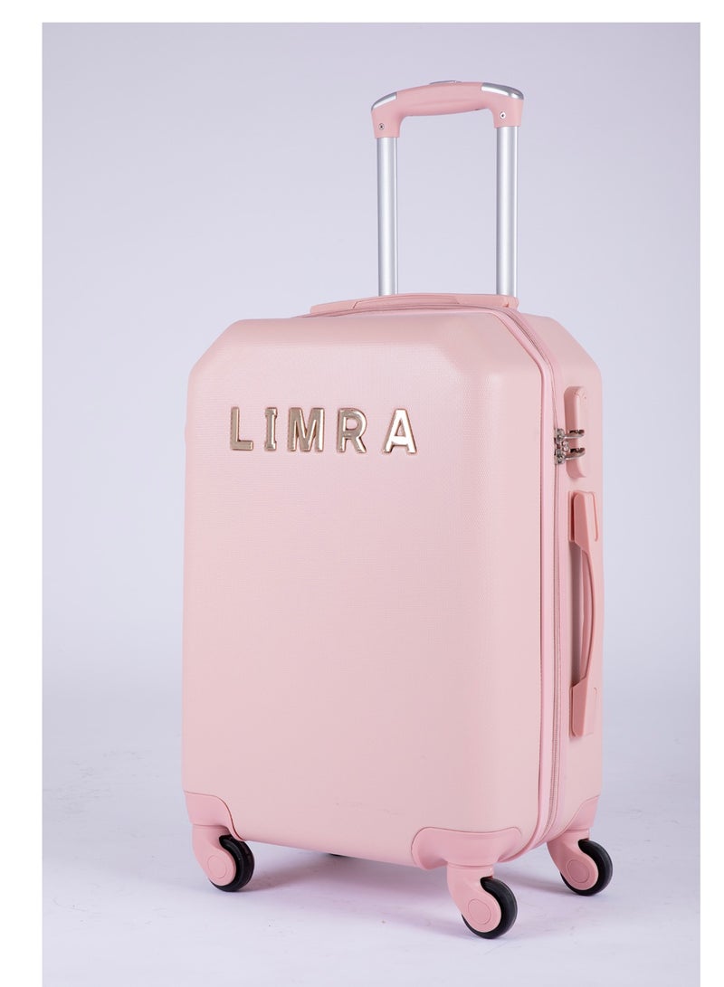 ليمرا طقم شنط سفر مكون من 5 حقائب أمتعة بـ 4 عجلات بتصميم صلب و حديث وردي - Image 2
