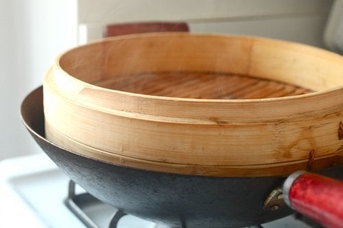 Decorcrafts Round Shape MomosDimsumWanton Steamer Bamboo Box Round Shape Momos Bamboo Basket 6 inch - Image 3