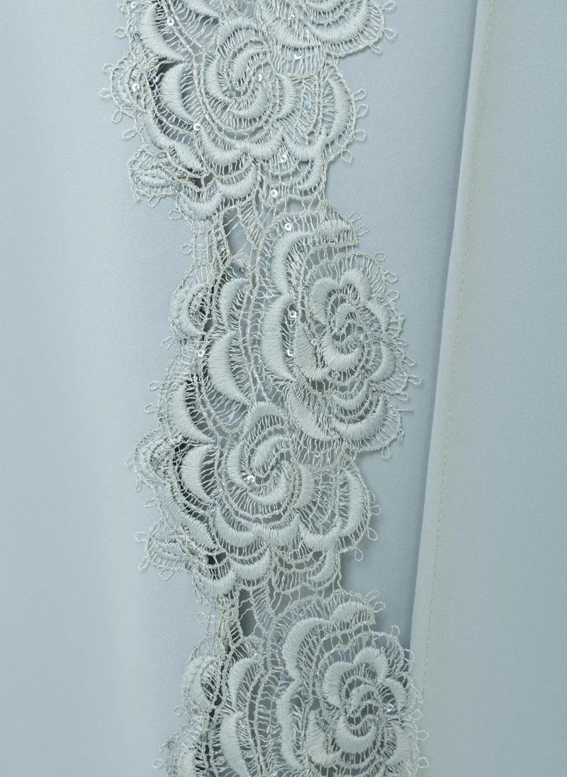 Lichi  Maxi dress with voluminous cape and lace decoration for Women | Best Price UAE
