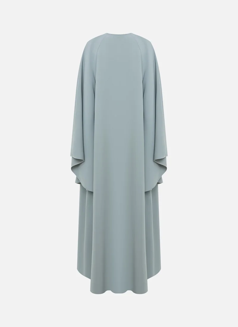 Lichi  Maxi dress with voluminous cape and lace decoration for Women | Best Price UAE