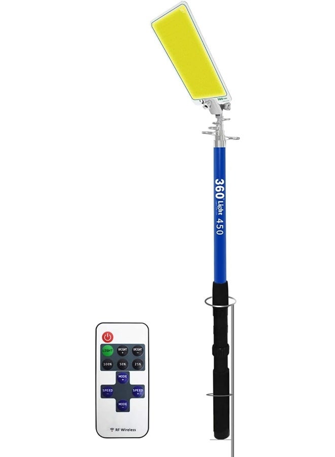 GO2CAMPS Camping Light Led 800W Telescopic Fishing Rod With Remote Control | 360 Degree Camping Lantern Led Flashlights For Fishing, Garden, Events And Emergency Car Repair - Image 2