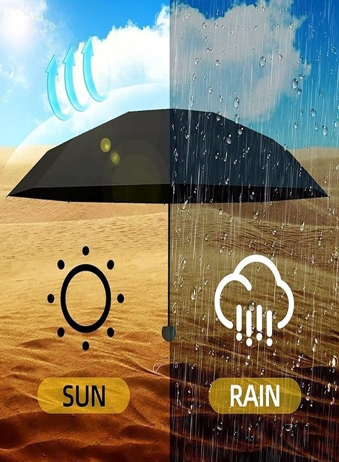 KAPI ENTERPRISE WITH K umbrella for Women & Men,Travel - Mini Folding Compact Umbrella with Case, 6 Ribs Lightweight Portable, Small Sun&Rain Pocket Umbrella for Women & Men - Image 4