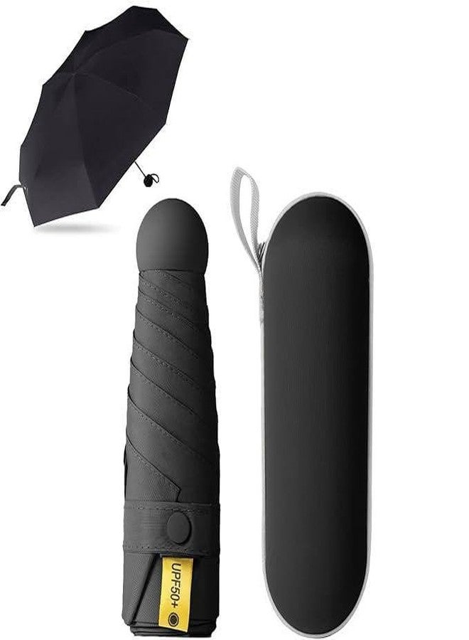 KAPI ENTERPRISE WITH K umbrella for Women & Men,Travel - Mini Folding Compact Umbrella with Case, 6 Ribs Lightweight Portable, Small Sun&Rain Pocket Umbrella for Women & Men - Image 1