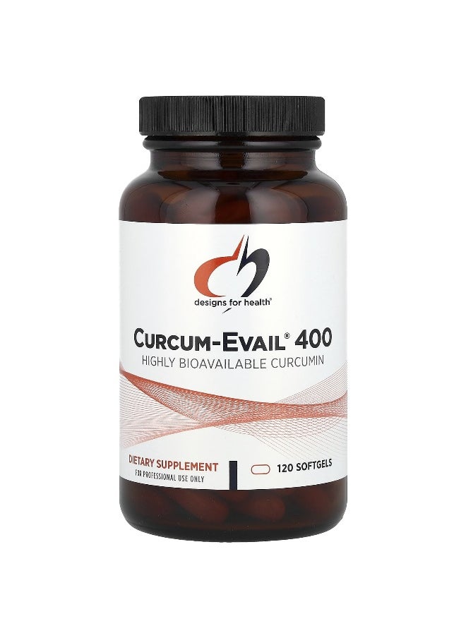 designs for health - Designs For Health, Curcum-Evail® 400, 400 mg, 120 Softgels - Image 1