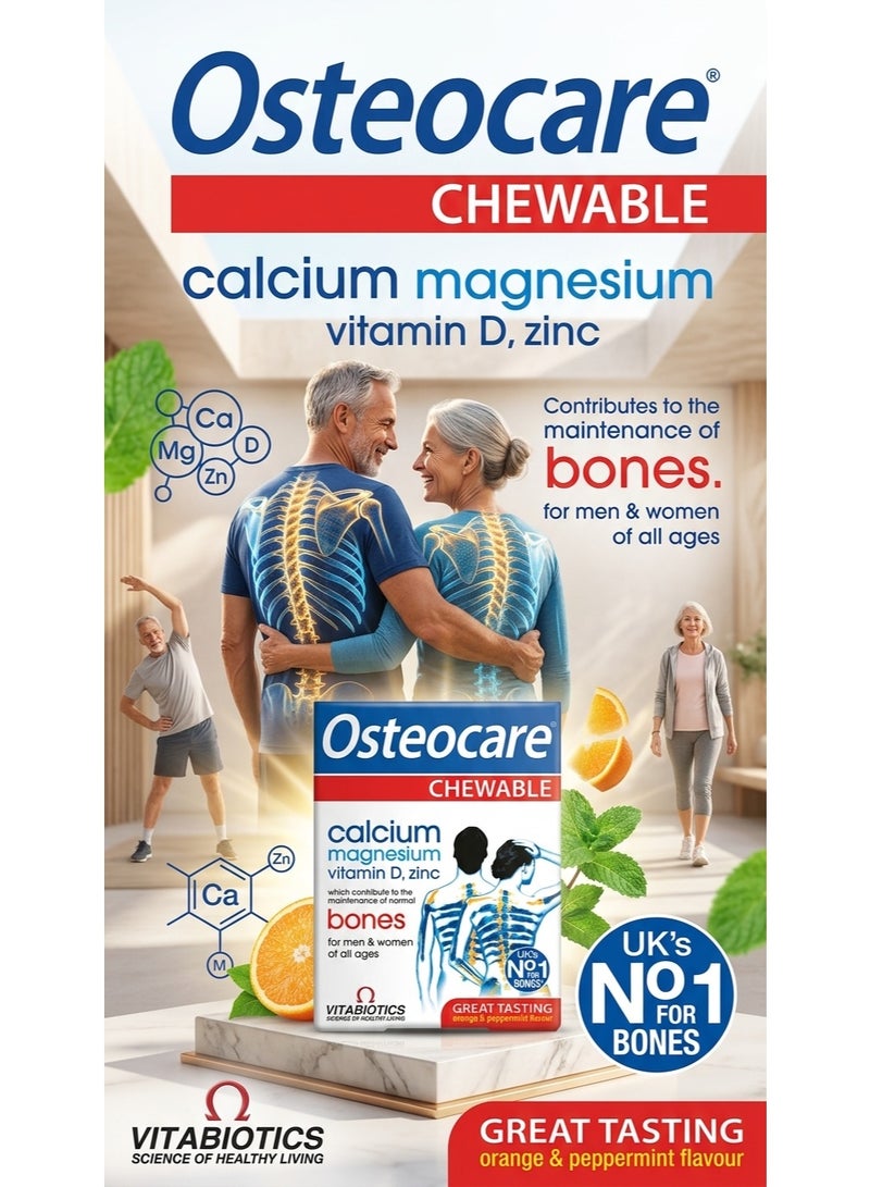 Osteocare Vitabiotics Osteocare Calcium & Vitamin D Bone Health Chewable Tablets 30s - Image 3