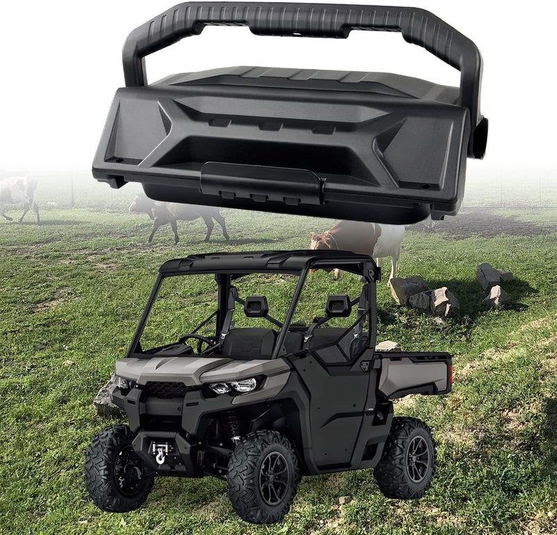 CPOWACE Dash Storage Box for Can-Am Defender HD5 HD8 HD10 MAX - Black Removable Tool Box - Image 1