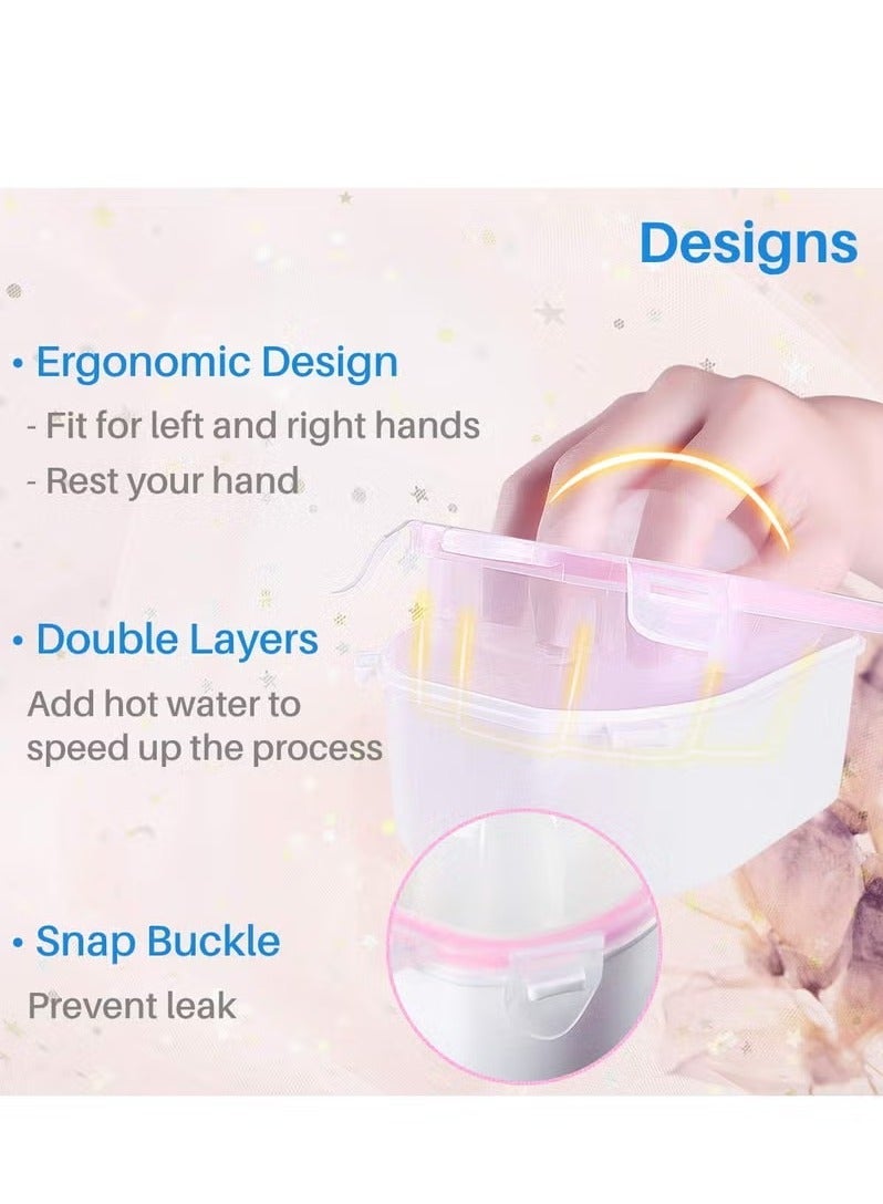 2 PCS  Nail Soaking Bowl Nail Art Polish Remover Soak Hand Bowl Manicure Spa Soaker Acetone Safe - Image 5