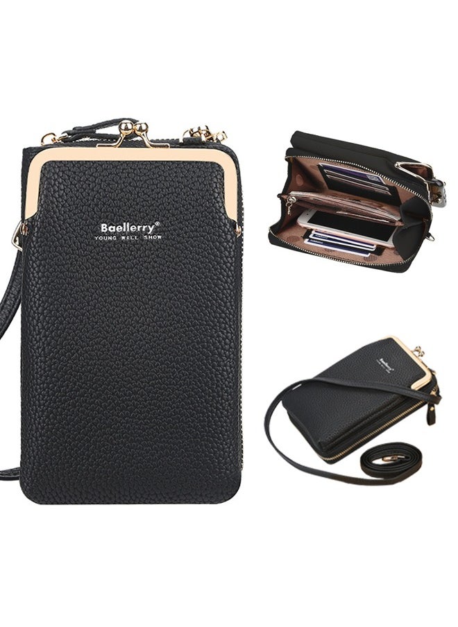 baellerry Small Crossbody Phone Bag for Women Lightweight PU Leather Phone Wallet Purse with Shoulder Strap&Card Slots  - Image 1