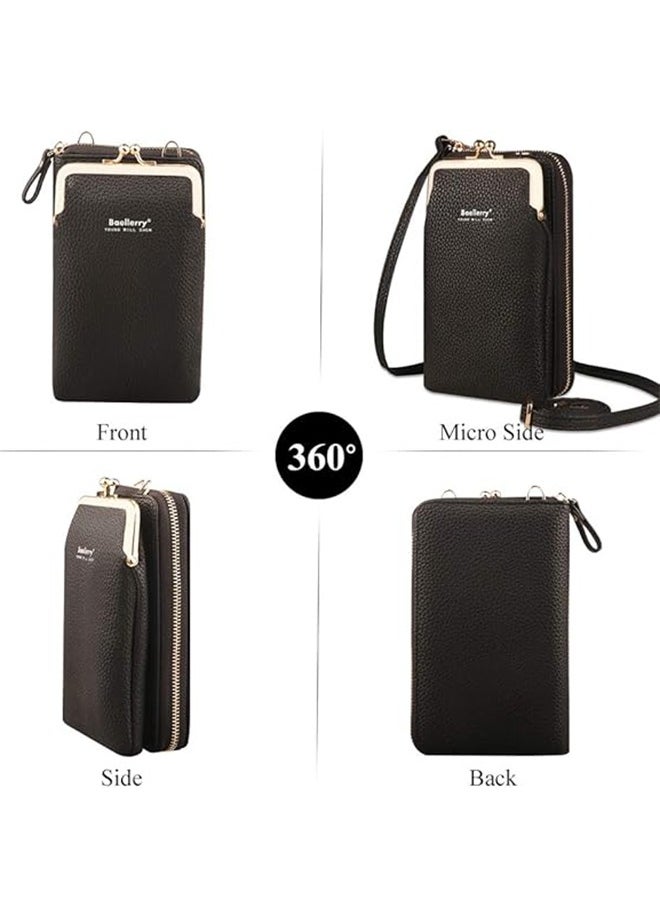 baellerry Small Crossbody Phone Bag for Women Lightweight PU Leather Phone Wallet Purse with Shoulder Strap&Card Slots  - Image 2