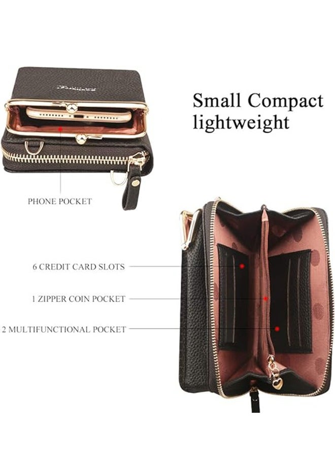 baellerry Small Crossbody Phone Bag for Women Lightweight PU Leather Phone Wallet Purse with Shoulder Strap&Card Slots  - Image 3